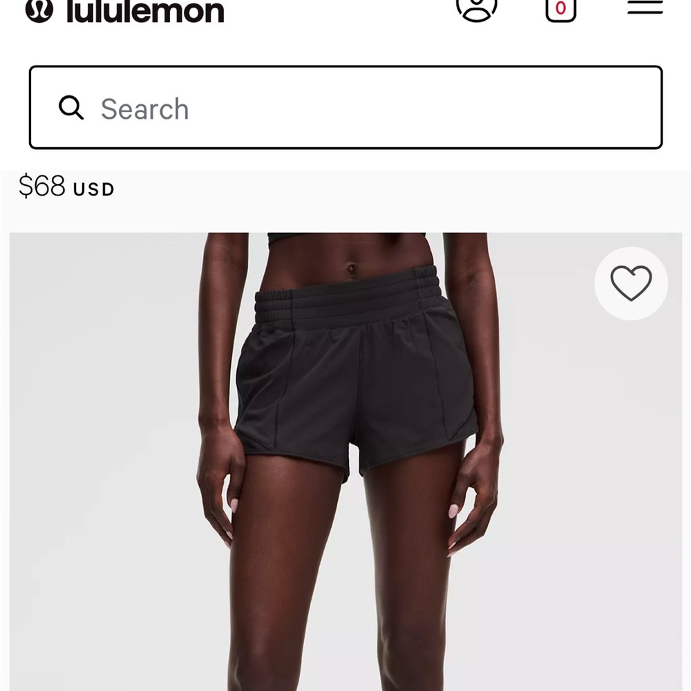 lululemon athletica Women's Black Shorts